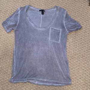 Dark Gray Open Neck Top